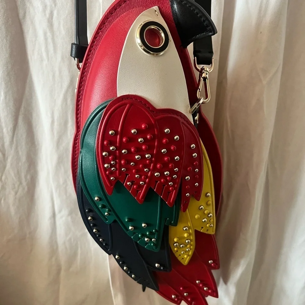 Kate Spade RIO 3D parrot italian leather crossbody SAMPLE BAG NEVER USED